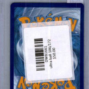 Ultra Ball 186/172, Brilliant Stars Pokemon card - alternate view