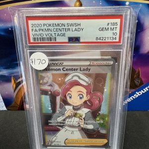 Pokemon Center Lady 185/185 PSA 10, Graded Cards Pokemon card