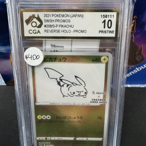 Pikachu 208/S-P CGA Prisitne 10, Graded Cards Pokemon card