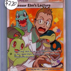 Professor Elm lecture 213/214, Lost Thunder Pokemon card