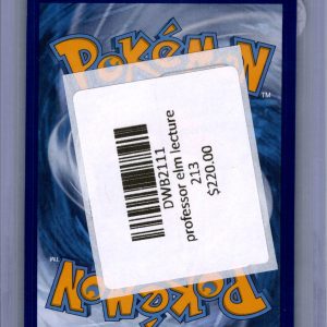 Professor Elm lecture 213/214, Lost Thunder Pokemon card - alternate view