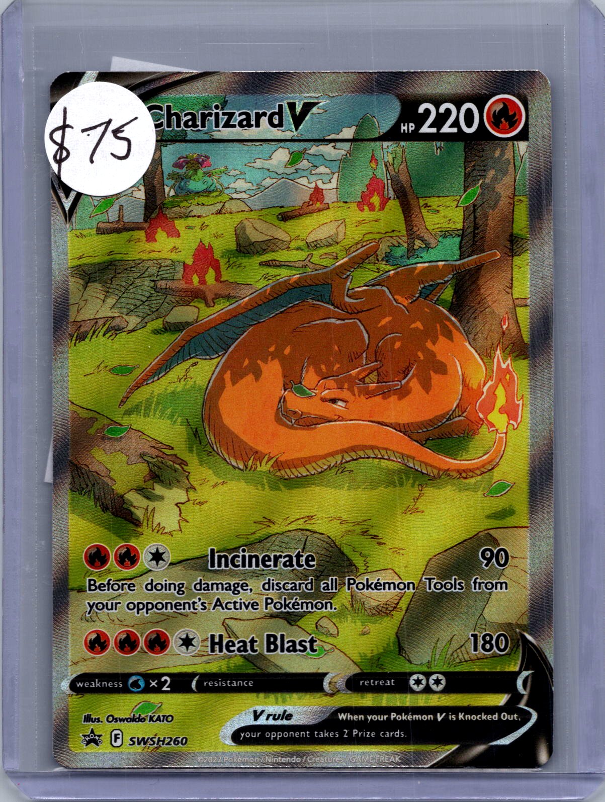 Charizrd v swsh260, Promo Pokemon card