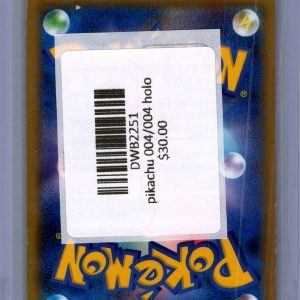 pikachu 004/004 holo Pokemon card - alternate view