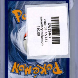Zygarde 72/131 legendary pokemon, Promo Pokemon card - alternate view