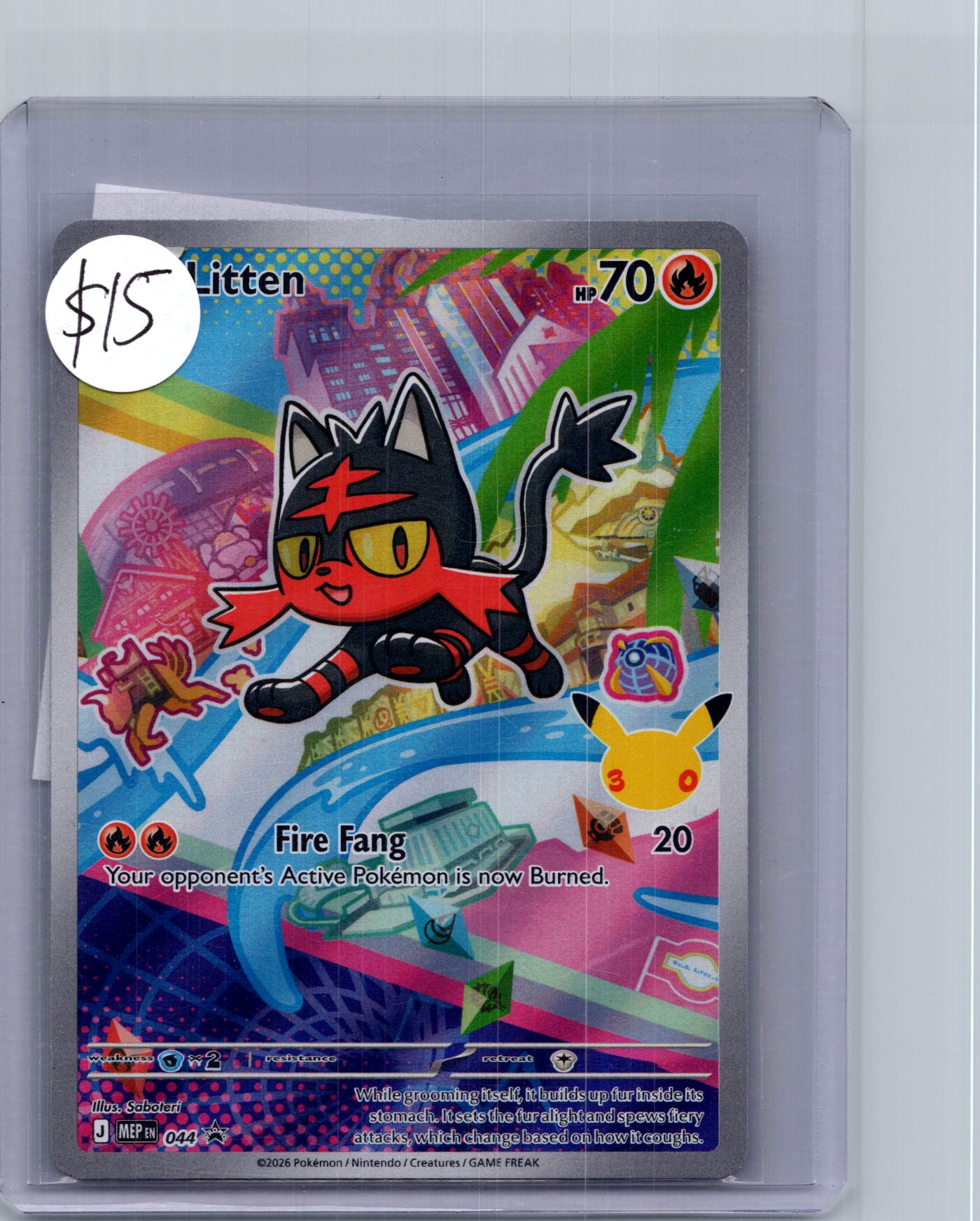 Litten 044, Promo Pokemon card