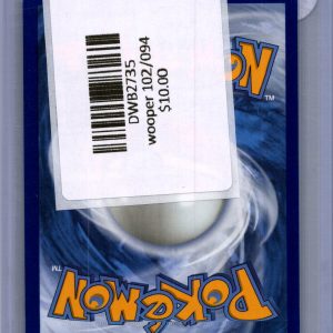 wooper 102/094 Pokemon card - alternate view
