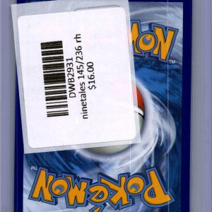 Alolan Ninetales 145/236 Reverse Holo, Cosmic Eclipse Pokemon card - alternate view
