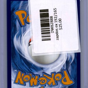 zapdos ex 192/165 Pokemon card - alternate view