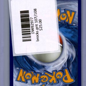 Brock's Grit 107/108, Evolutions Pokemon card - alternate view