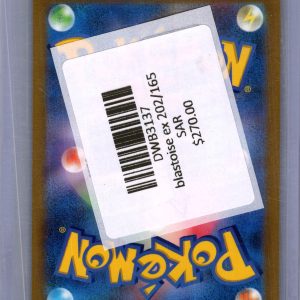 Blastoise ex 202/165 SAR, Japanese Singles Pokemon card - alternate view