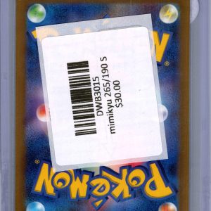 Mimikyu 265/190 S, Japanese Singles Pokemon card - alternate view