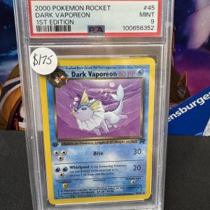 Dark Vaporeon 45/82 1st Edition PSA 9, Graded Cards Pokemon card