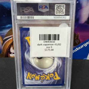 Dark Vaporeon 45/82 1st Edition PSA 9, Graded Cards Pokemon card - alternate view