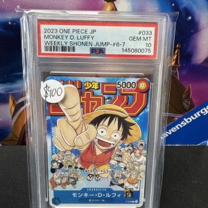 Monkey D Luffy p-033 psa 10, One Piece Singles One Piece trading card