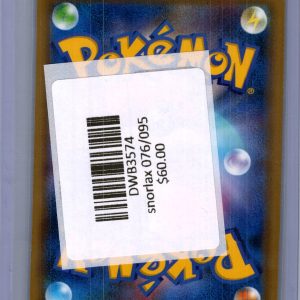 Snorlax 076/095, Japanese Singles Pokemon card - alternate view