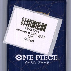 Monkey D Luffy OP13-118, One Piece Japanese Singles One Piece trading card - alternate view