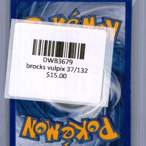 Brocks Vulpix 37/132, Vintage Singles Pokemon card - alternate view