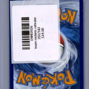 Team Rocket's Raticate 202/182, Destined Rivals Pokemon card - alternate view