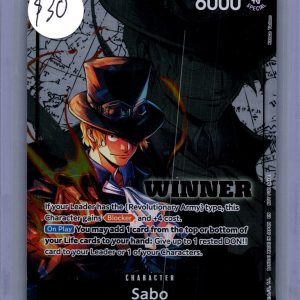 Sabo p-105 winner, One Piece Singles One Piece trading card