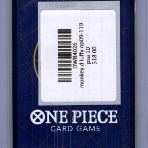 Monkey D Luffy OP09-119, One Piece Singles One Piece trading card - alternate view