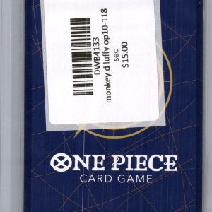 Monkey D Luffy OP10-118 sec, One Piece Singles One Piece trading card - alternate view