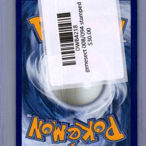 Genesect 008/094 stamped, Promo Pokemon card - alternate view