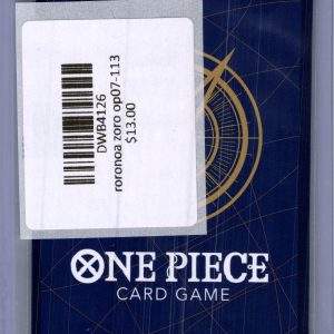 Roronoa Zoro OP07-113, One Piece Singles One Piece trading card - alternate view