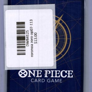 Roronoa Zoro OP07-113, One Piece Singles One Piece trading card - alternate view