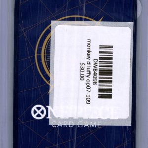 Monkey D Luffy OP07-109, One Piece Singles One Piece trading card - alternate view