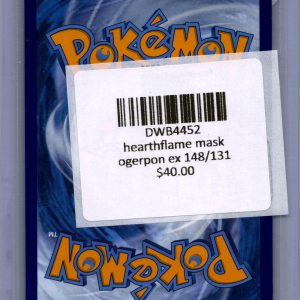 Hearthflame Mask Ogerpon EX148/131, Prismatic Evolutions Pokemon card - alternate view