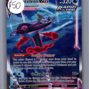 Inteleon Vmax 266/264, Fusion Strike Pokemon card
