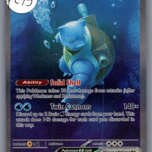 Blastoise ex 200/165, 151 Pokemon card