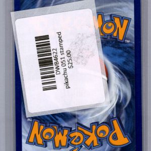 Pikachu 051 stamped, Promo Pokemon card - alternate view