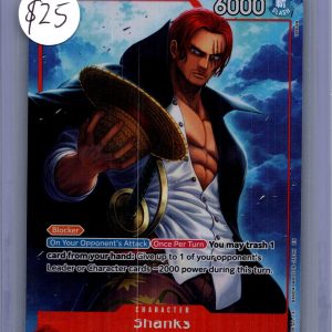 Shanks OP12-008 R alt art, One Piece Singles One Piece trading card