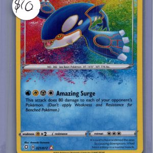 Kyogre 021/072, Shining Fates Pokemon card