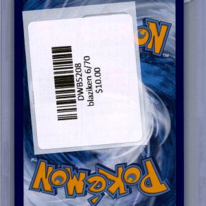 Blaziken 6/70 Holo, Dragon Majesty Pokemon card - alternate view