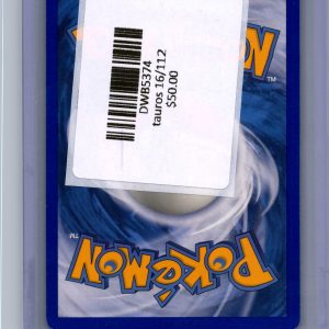 Tauros 16/112, Vintage Singles Pokemon card - alternate view
