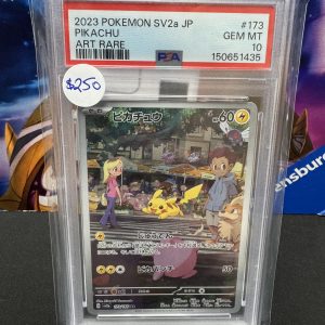 Pikachu 173 ar PSA 10, Graded Cards Pokemon card