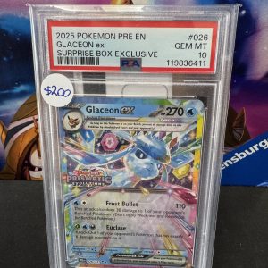 Glaceon EX prismatic 026 PSA 10 Pokemon card