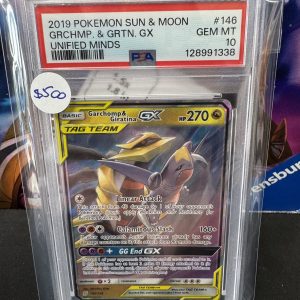 Garchomp and Giratina GX 146 PSA 10 Pokemon card