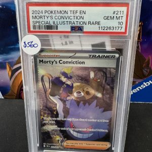 Mortys Conviction 211 PSA 10 Pokemon card