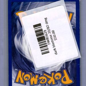 Dark Blastoise 20/82 Damaged, Vintage Singles Pokemon card - alternate view