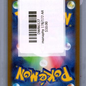 Manaphy 178/172 AR, Japanese Singles Pokemon card - alternate view
