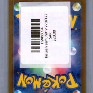 Hisuian Samurott V 229/172 SAR, Japanese Singles Pokemon card - alternate view
