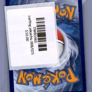 Surfing Pikachu 008/025, Celebrations Pokemon card - alternate view
