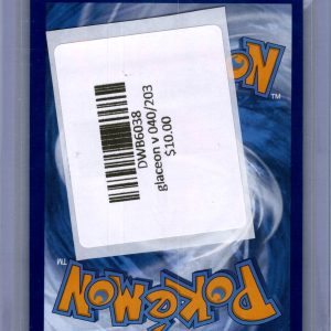 Glaceon V 040/203 Snowflake Stamp, PROMO Pokemon card - alternate view
