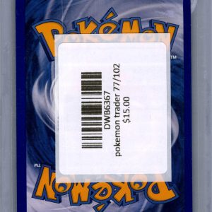 Pokemon Trader 77/102, Vintage Singles Pokemon card - alternate view