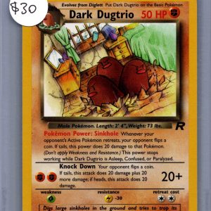 Dark Dugtrio 23/82, Vintage Singles Pokemon card