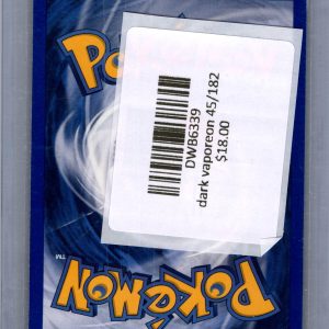 Dark Vaporeon 45/82, Vintage Singles Pokemon card - alternate view