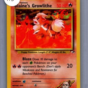 Blaine's Growlithe 62/132, Vintage Singles Pokemon card